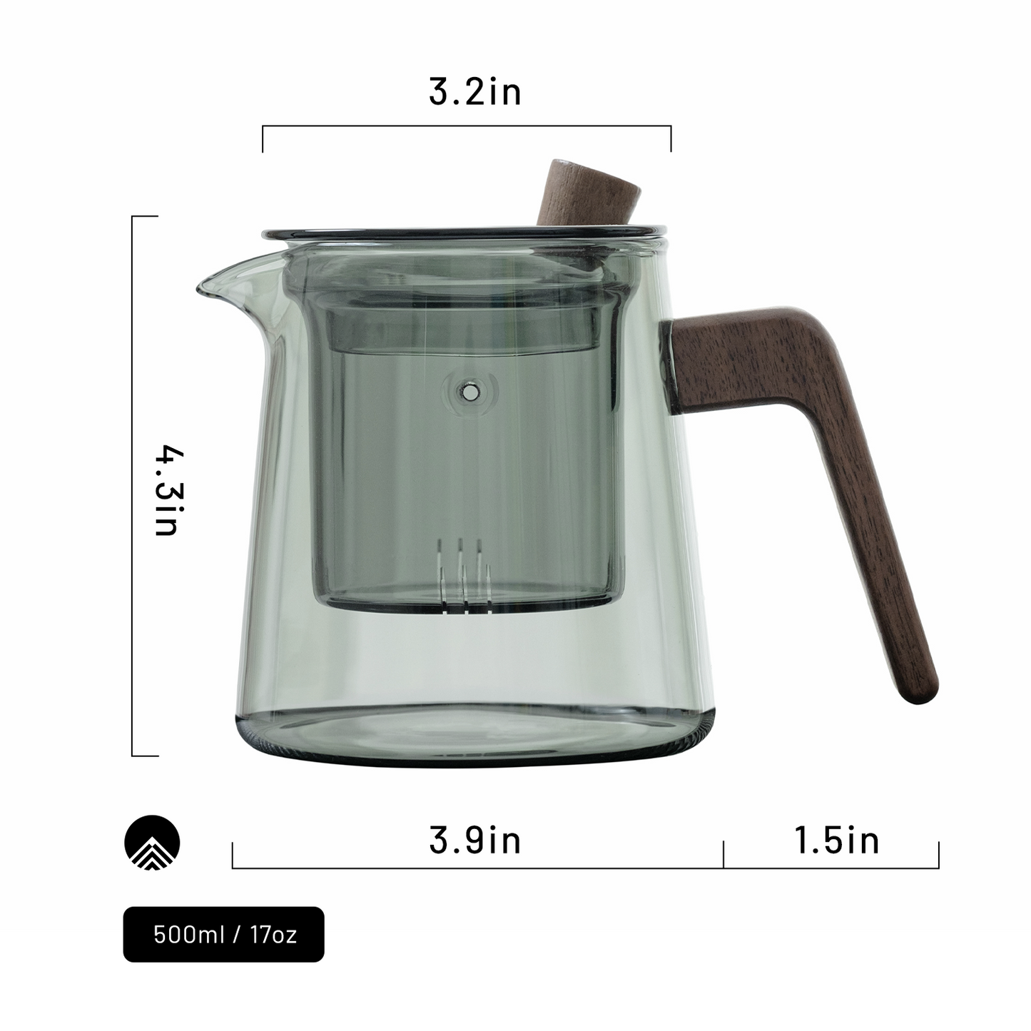 Premium 500ml Glass Teapot